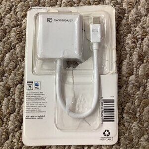 NEW Philips Mini Display Port to VGA  Monitor Adapter for Windows7and up and Mac